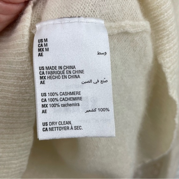 Charter Club Luxury 100% Cashmere Sweater Cream Ruffle Quiet Luxury Soft Girl M - Picture 11 of 13